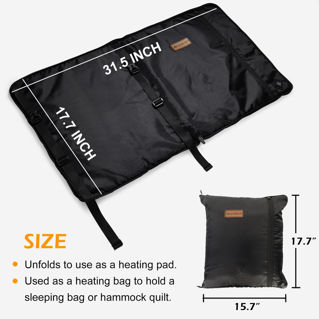 Ayamaya Instant Heated Trekpak For Sleeping Bag, Hammock Underquilts,Heated Camping Blanket - Hot Pocket Wireless Heating Pads W
