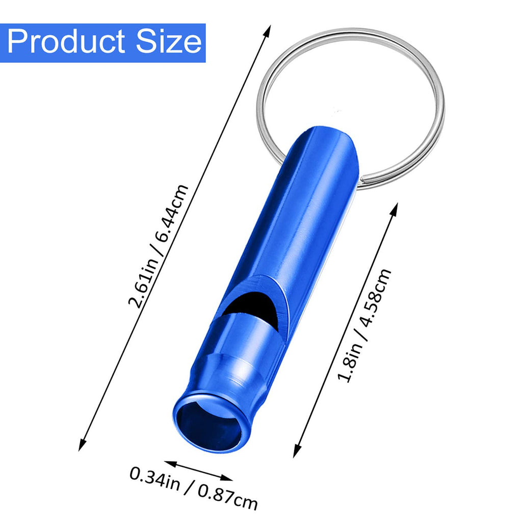 49 Pieces Emergency Whistle With Keychain, Aluminum Keychain Whistle Emergency Survival Whistle Key Chain For Outdoor Camping Hi