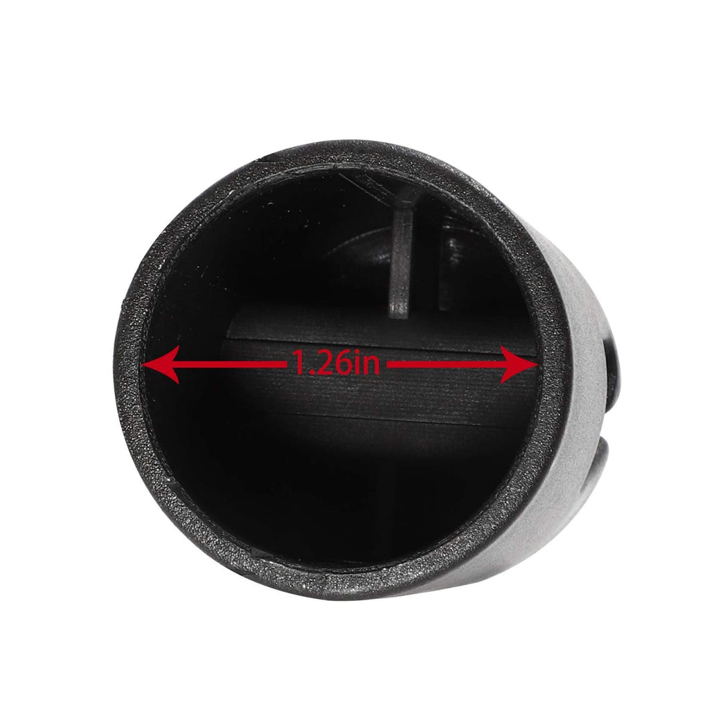 Ziziland Trampoline Enclosure Pole Cap For Flat Steel Sheet Top Ring System, 6 Pieces, Black, Only Fit In 32Mm(1.26In) Diameter