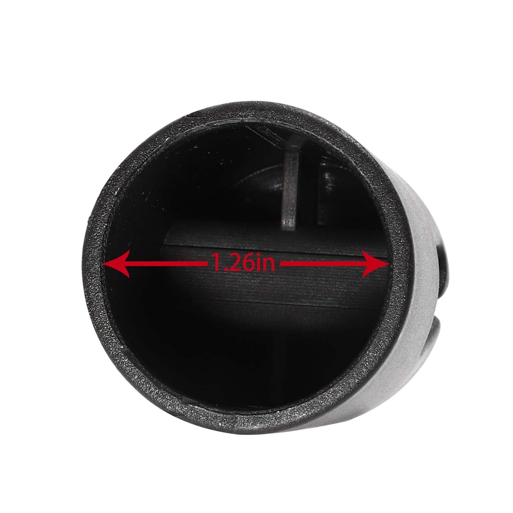 Ziziland Trampoline Enclosure Pole Cap For Flat Steel Sheet Top Ring System, 6 Pieces, Black, Only Fit In 32Mm(1.26In) Diameter