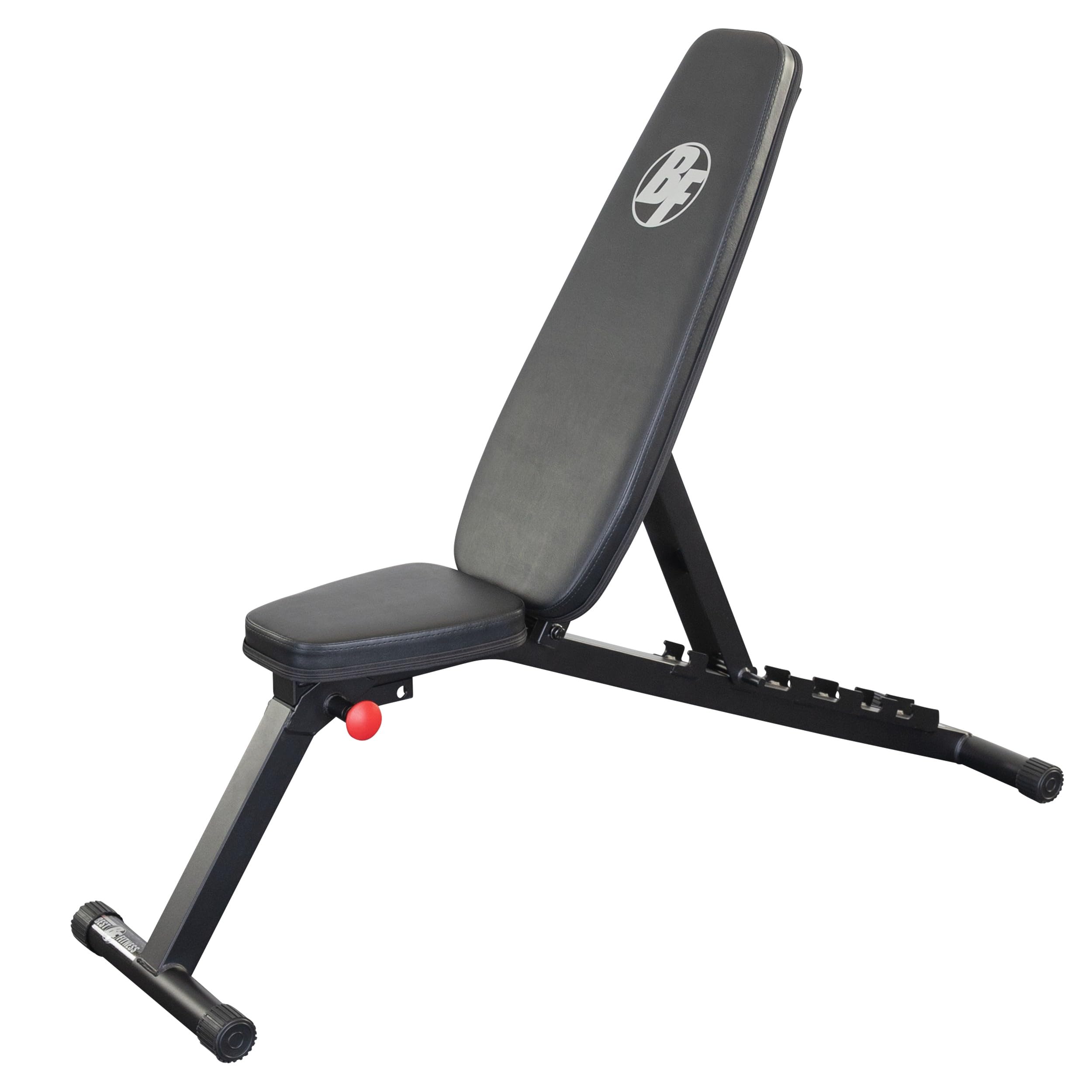 Best Fitness Folding Weight Bench (BFFID25) for Barbell and Dumbbell Exercises, Strength Training Home Gym Equipment, Incline & 