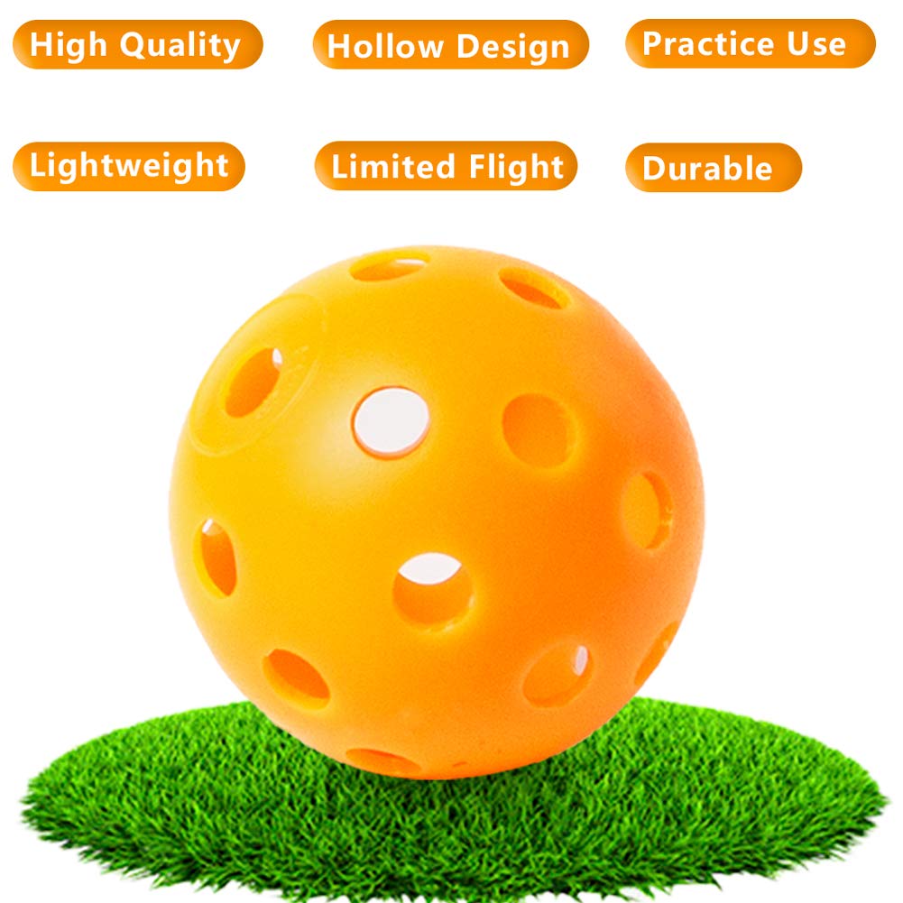 Thiodoon Practice Golf Training Balls Limited Flight 40Mm Hollow Plastic Colored Airflow Golf Balls For Swing Practice Driving R
