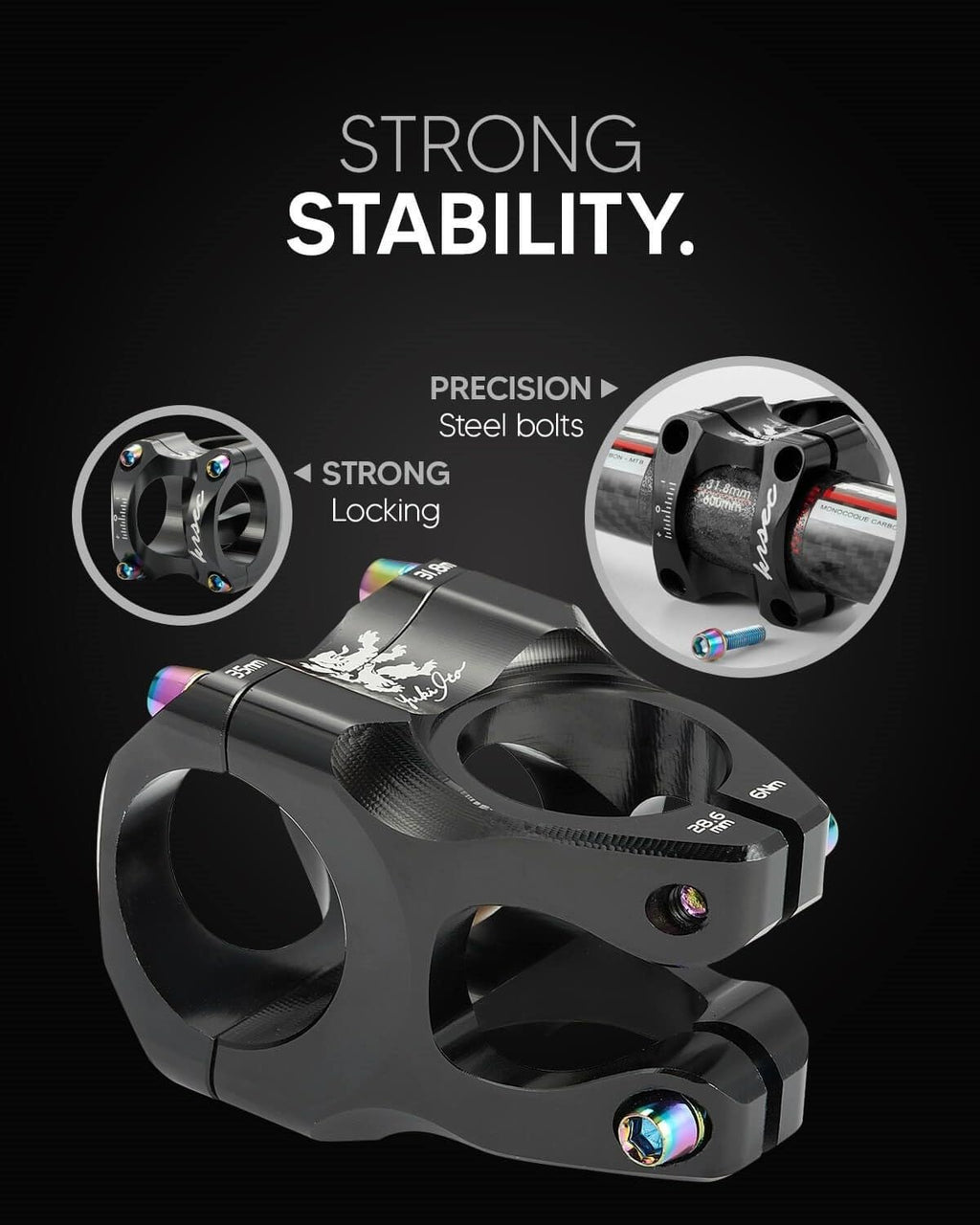 Bike Stem 31.8 * 35Mm Bike Handlebars Short Stems 1 1/8 Lightweight Cnc Aluminum For Trail Enduro Am Xc All-Mountain Bike - Blac