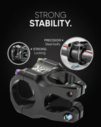 Bike Stem 31.8 * 35Mm Bike Handlebars Short Stems 1 1/8 Lightweight Cnc Aluminum For Trail Enduro Am Xc All-Mountain Bike - Blac