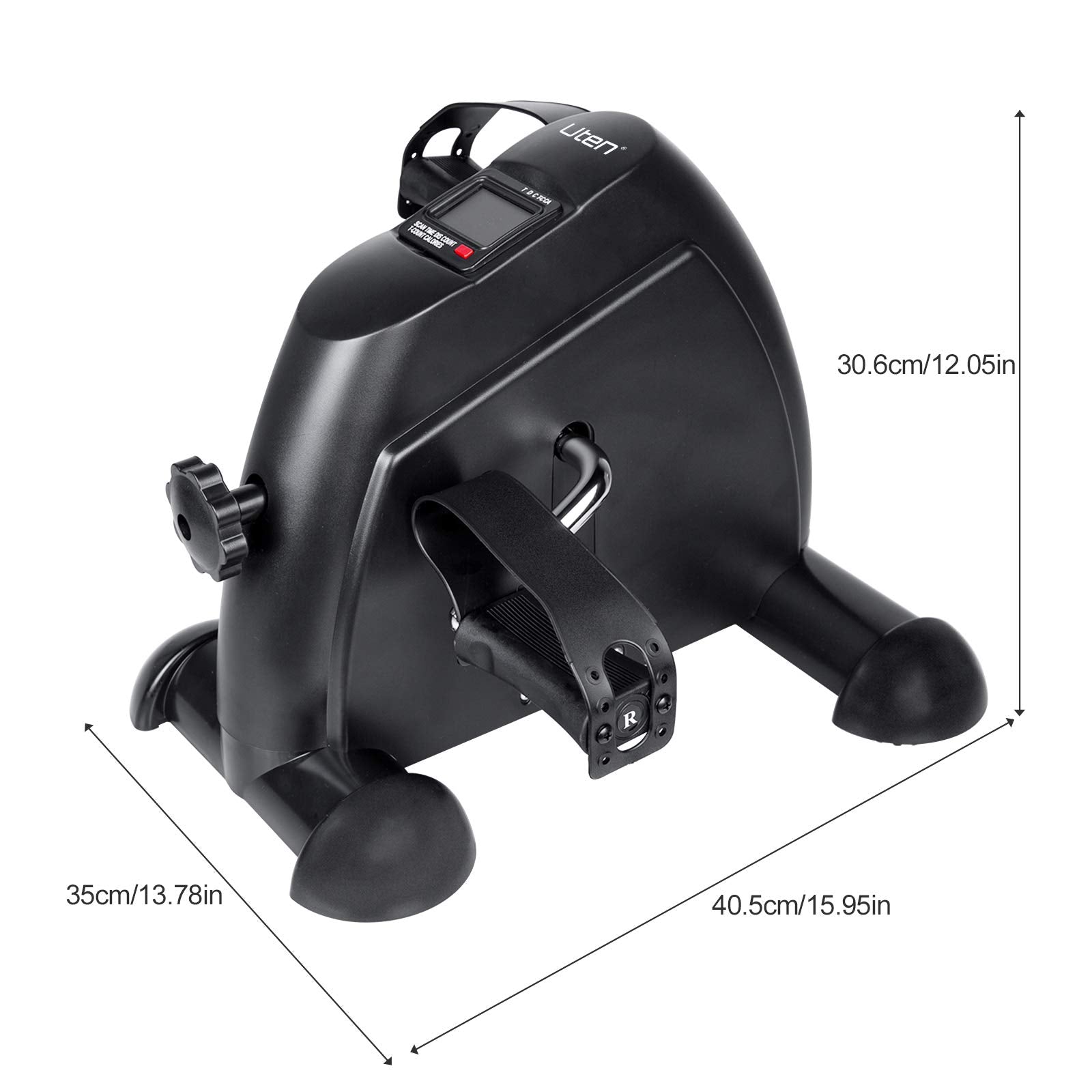 Zogin Mini Exercise Bike, Under Desk Pedal Exerciser Arm And Leg Exercise Cycle Bike With Lcd Screen Displays (Black)