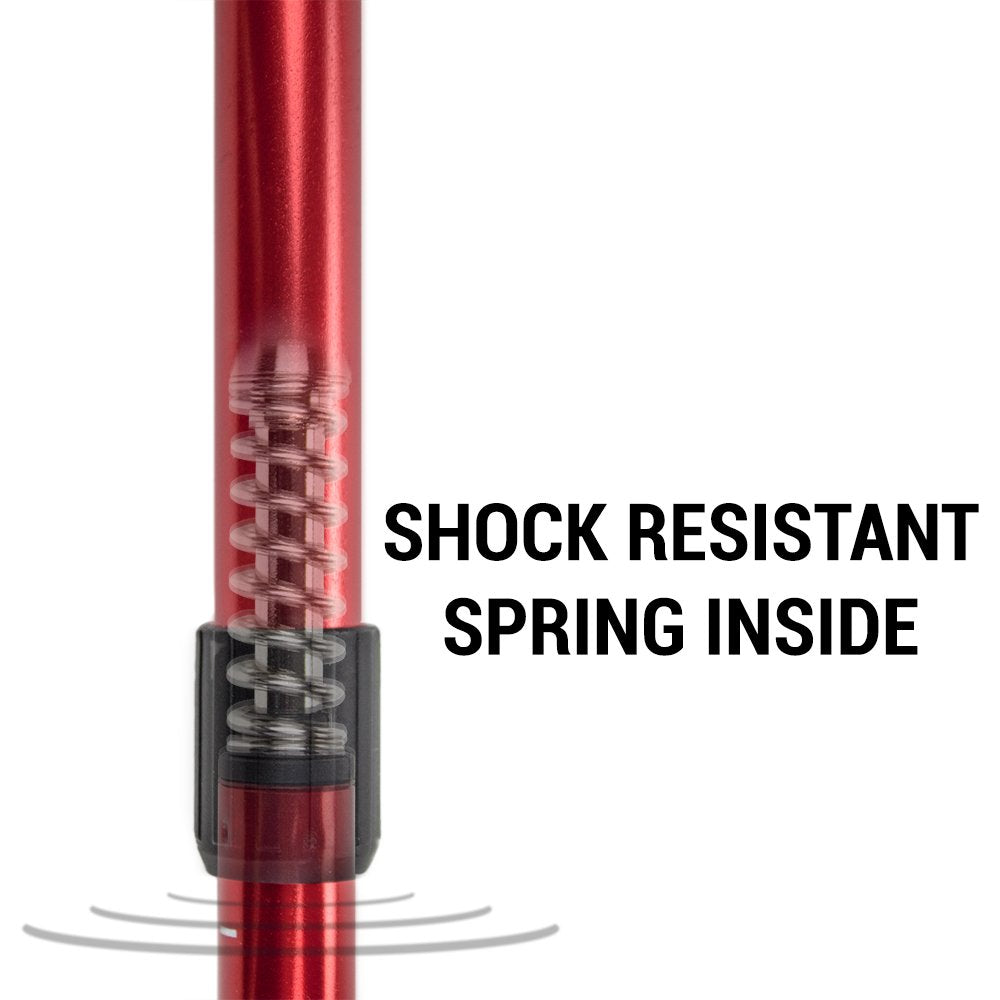 Crown Sporting Goods Shock-Resistant Adjustable Trekking Pole And Hiking Staff (Set Of 2), Purple, 43-Inch