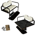 Performance Plus Carts Yamaha Drive2 Golf Cart Flip Folding Rear Seat Kit | Compatible with 2017-Up Models (Stone Grey)