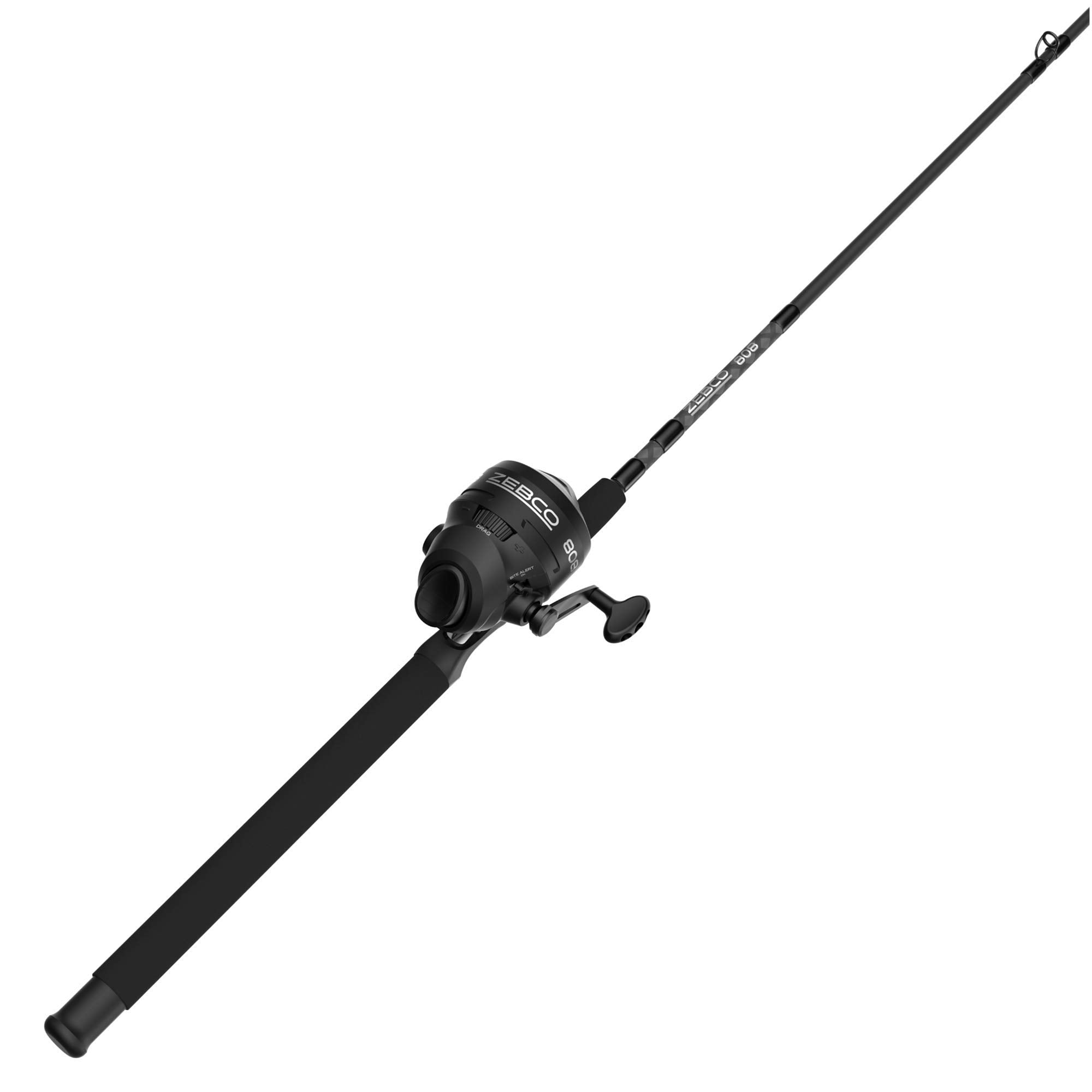 Zebco 808 Spincast Reel And Fishing Rod Combo, 7-Foot 2-Piece Fishing Pole, Size 80 Reel, Changeable Right- Or Left-Hand Retriev