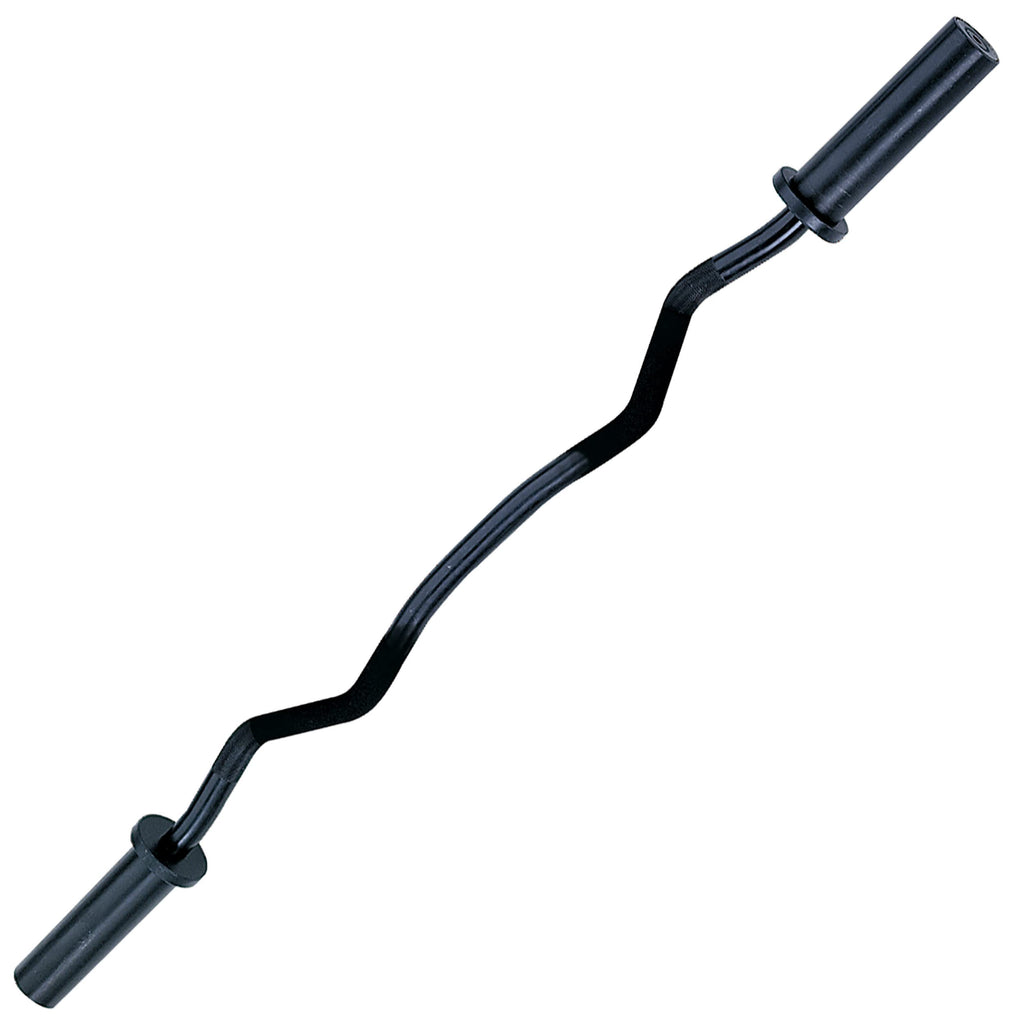 Body-Solid Olympic Ez Barbell Curl Bar With Knurled Grip, 47'' Black Finish For Upper Arm Mass, Strength And Definition, Compati