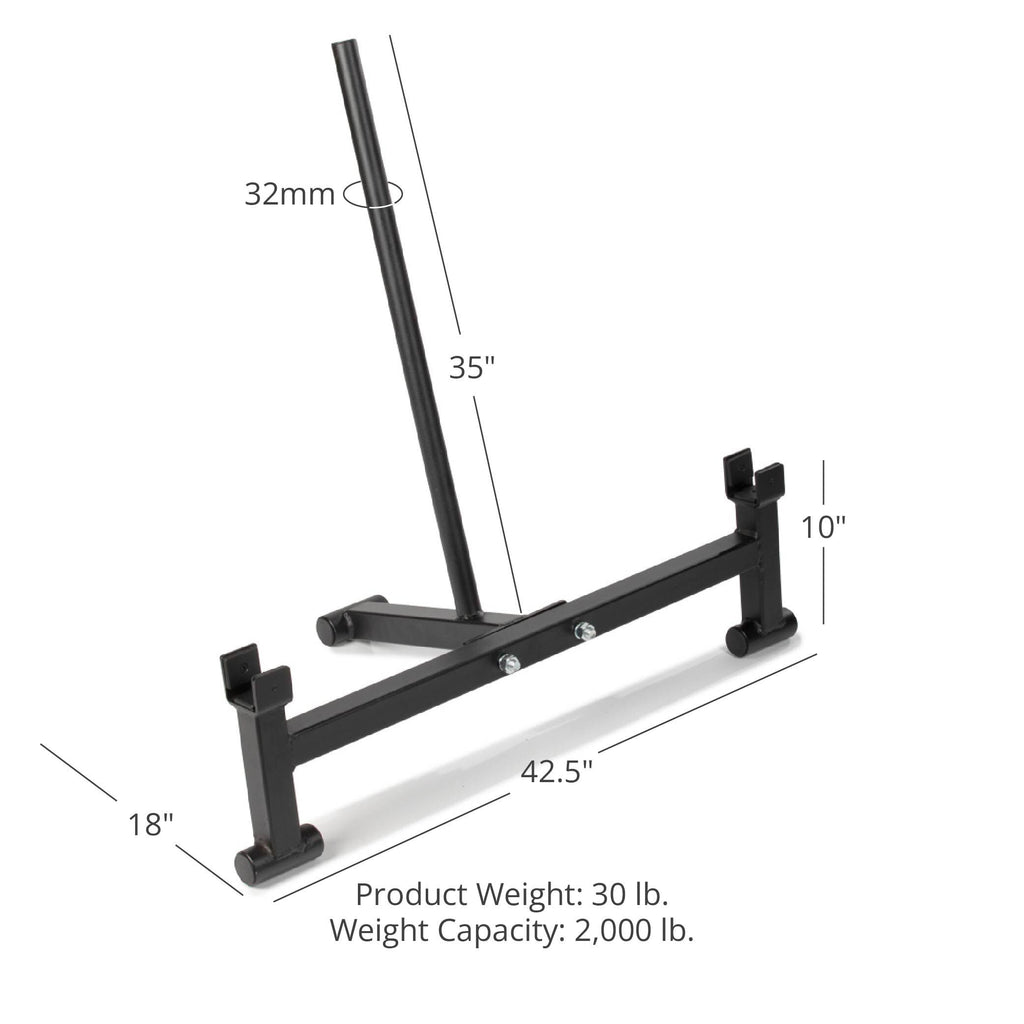 Titan Fitness Full Deadlift Barbell Jack Stand, 2000 Lb Capacity, Elevated Lift For Easy Loading And Unloading Barbell Weight Pl