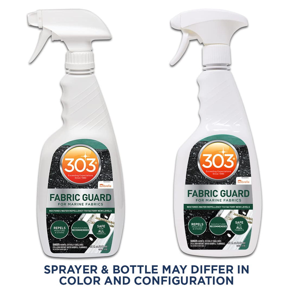 303 Products Marine Fabric Guard - Water Repellent & Stain Shielding Fabric Spray, Safe For All Outdoor Upholstery, Simple & Eas