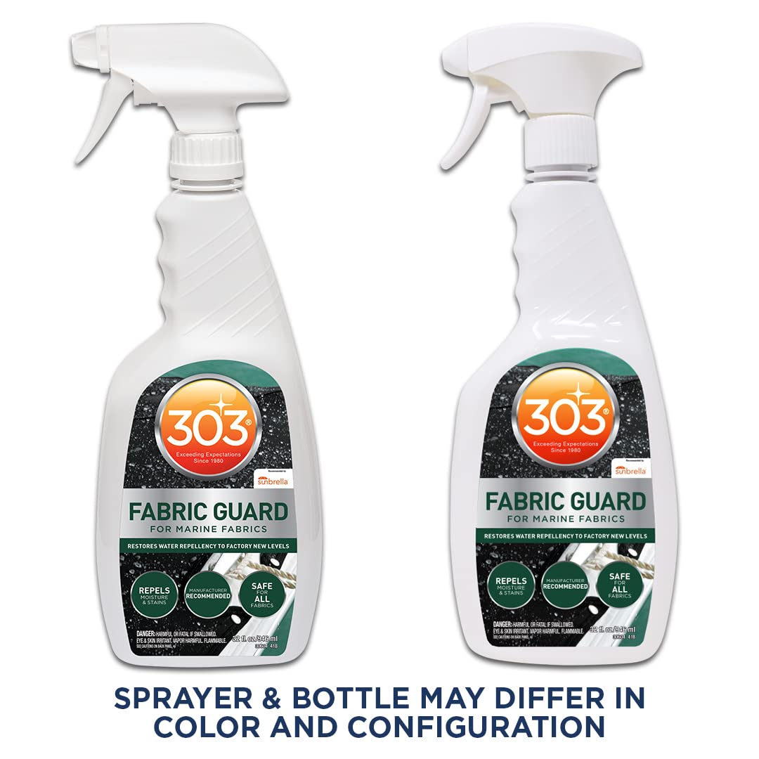 303 Products Marine Fabric Guard - Water Repellent & Stain Shielding Fabric Spray, Safe For All Outdoor Upholstery, Simple & Eas