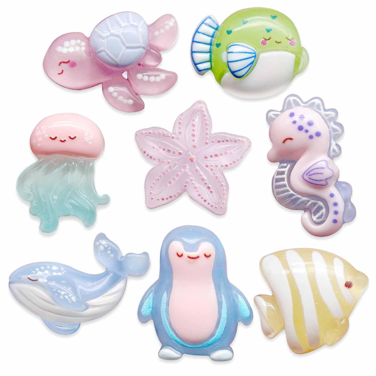 8PCS Fridge Magnet Set with Whale and Dolphin Design, Cute Kitchen Magnets for Memo Display and Organization, Refrigerator Acces