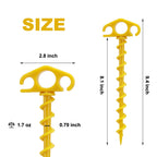 Tent Stakes Sand Stakes For Beach Tent 10 Pack Spiral Anchor Stakes 9.4 Inch Heavy Duty Screw Canopy Stakes For Camping, Hiking