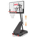 IGL Basketball Hoop Outdoor 48 Inch, Height Adjustable 5.3-10 FT, Portable Basketball Goal with Shatterproof Backboard for Kids 