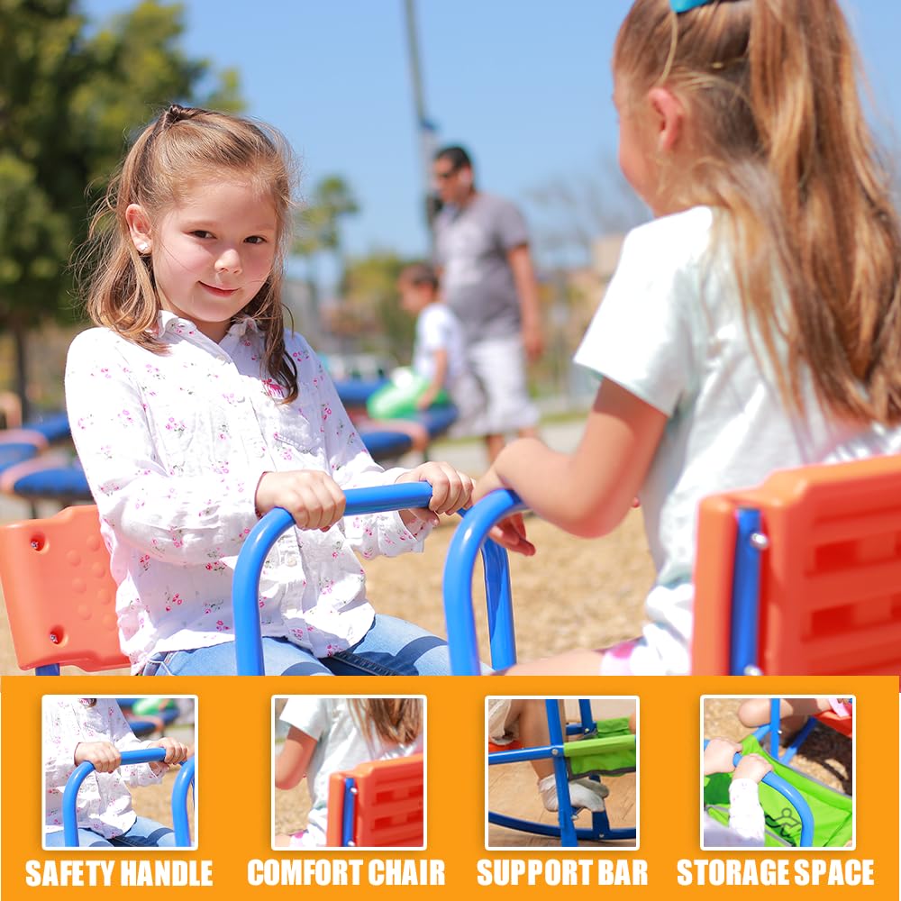 Kids Teeter Totter Outdoor Seesaw: Play - Children, Boys, Girls, Kid, Youth Ride On Toy Living Room, Lawn, Backyard, Playground
