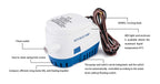 Dontmiss Automatic Submersible Small Boat Bilge Pump 12V 750Gph Auto With Float Switch 3/4 Inch (19Mm) Outlet Dia, Bilge Pumps F