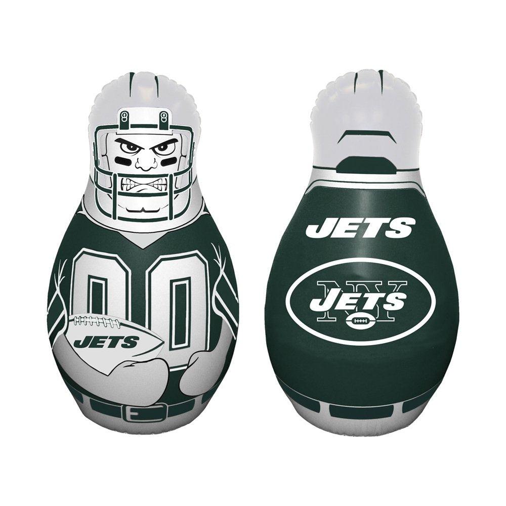 Fremont Die NFL New York Jets Bop Bag Inflatable Tackle Buddy Punching Bag, Mini: 12 Tall, Team Colors