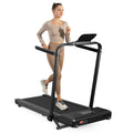 Walking Pad Treadmill With Handle Bar, 3.0Hp Small Foldable Treadmills For Home With Incline App Remote Control And Led Display,