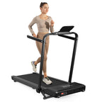 Walking Pad Treadmill With Handle Bar, 3.0Hp Small Foldable Treadmills For Home With Incline App Remote Control And Led Display,