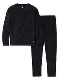 Burton Kids' Fleece Base Layer Set, True Black, L