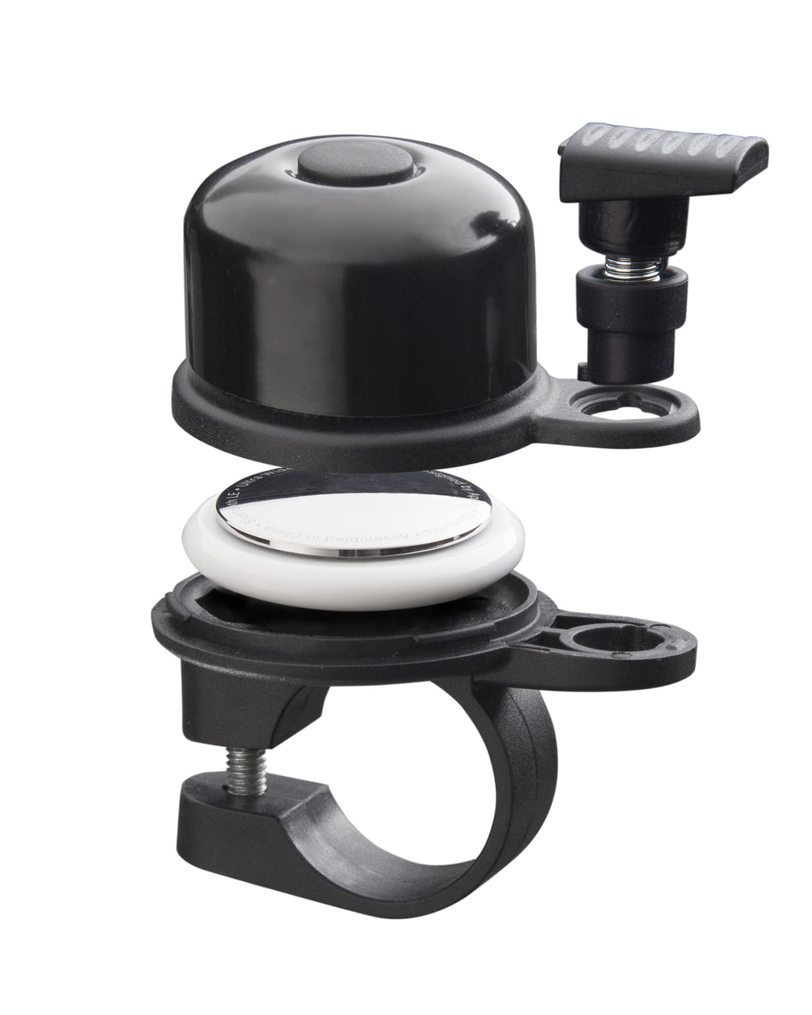 Airbell Bicycle Bell For Apple Airtag 31.8 Mm Diameter - Hidden Mount In Bell - Bicycle Anti-Theft - Includes Tools