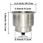 Yuanhe 2Pcs Stainless Steel Cup Drink Holder With Drain For Marine Boat Rv Camper