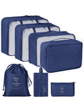 Nitrazone 7 Pack Luggage Packing Organizers Packing Cubes Waterproof Suitcase Organizer Bags Travel Packing Organizers, Dark Blu