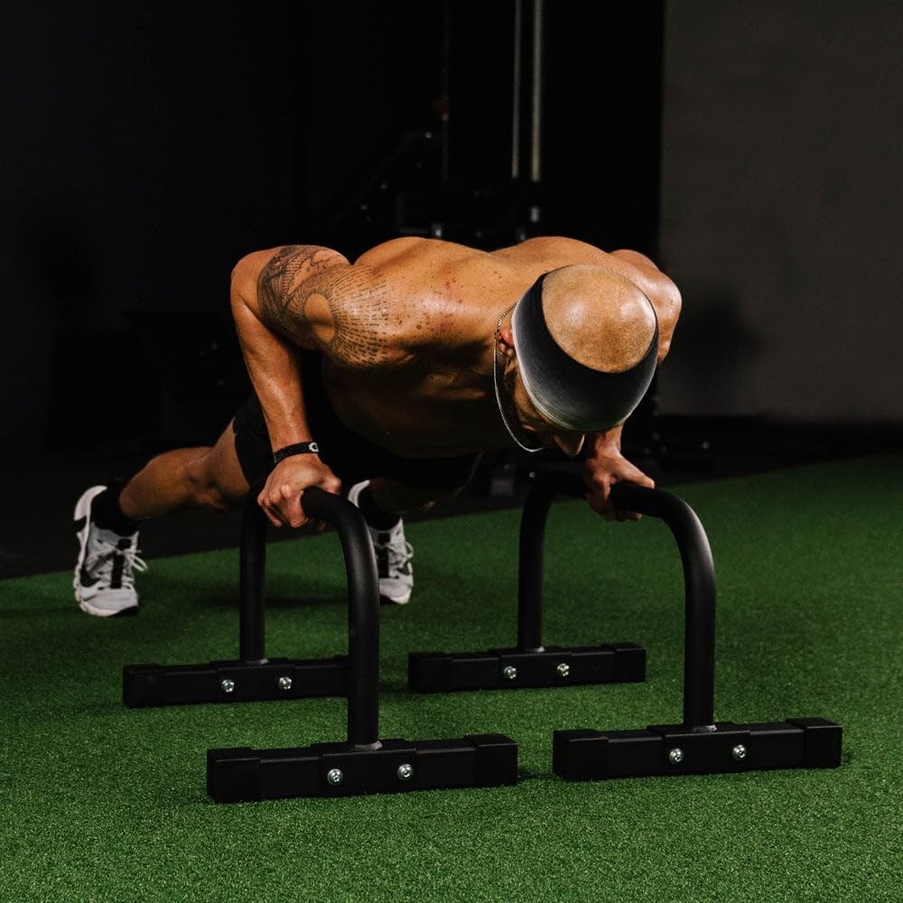 Titan Fitness Parallette Push Up Bar Set, 14In High Perfect For Home And Garage Gym Exercise Equipment, Gymnastics Floor Workout