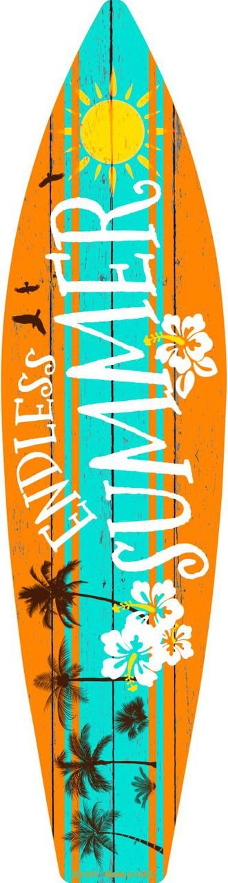Endless Summer Metal Novelty Surfboard Sign SB-031