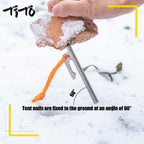Tito Titanium Tent Pegs Stakes Lightweight Snowfield Grassland Heavy Duty Tent Nails For Outdoor Camping Hiking And Plant Suppor