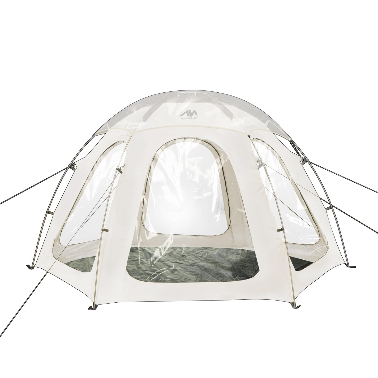 Transparent Rainfly Replacement For Ayamaya Screen Tent, To Make A Bubble Tent Weather Proof Pod - You Can Enjoy The Rainy Days!