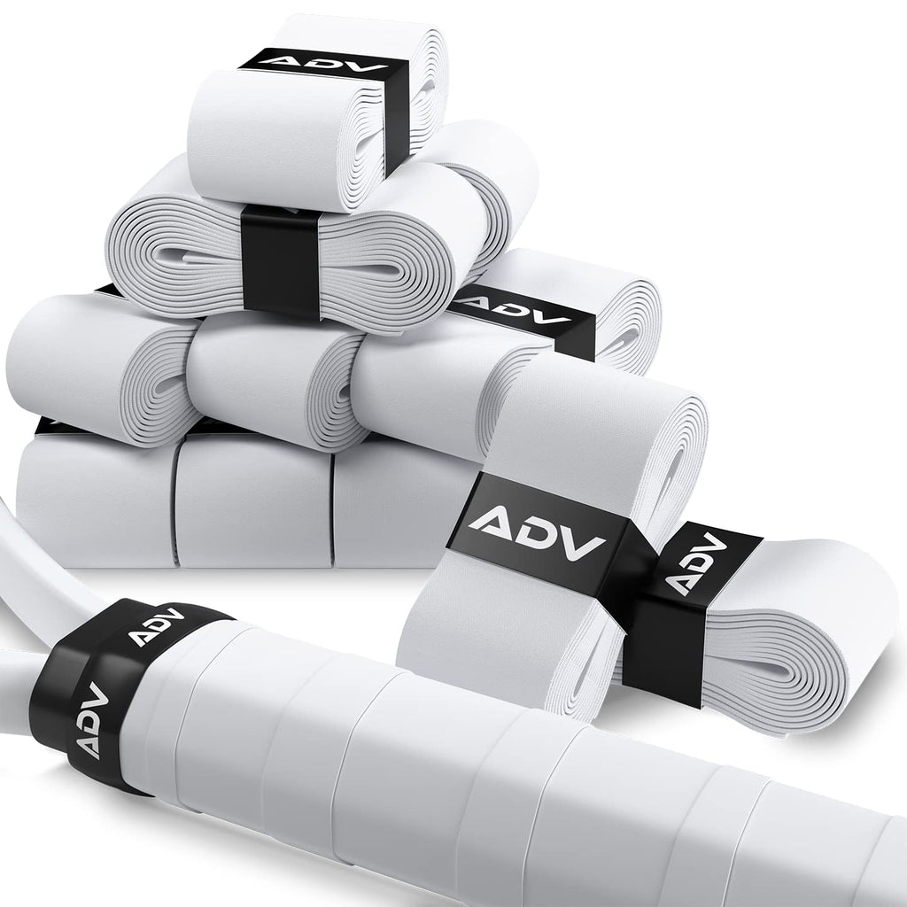 Adv Tennis Overgrip Tape - 12-Pack White Dry Felttac Ultra Absorbent Tennis Racket Grip Tape With Exclusive Material For High Ve