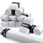 Adv Tennis Overgrip Tape - 12-Pack White Dry Felttac Ultra Absorbent Tennis Racket Grip Tape With Exclusive Material For High Ve