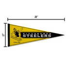 Rico Industries Nfl Football Pittsburgh Steelers Retro 12'' X 30'' Felt Wall D  Cor Pennant - Great For Home/Bed Room/Man Cave D