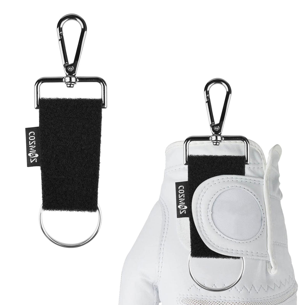 Cosmos Golf Glove Grabber Holder Golf Glove Belt Keeper Strap, Both Sides Loop With Metal Clip And Keyring, On Course Golf Club 