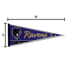 Rico Industries Nfl Football Baltimore Ravens Classic 12'' X 30'' Felt Wall D  Cor Pennant - Great For Home/Bed Room/Man Cave D