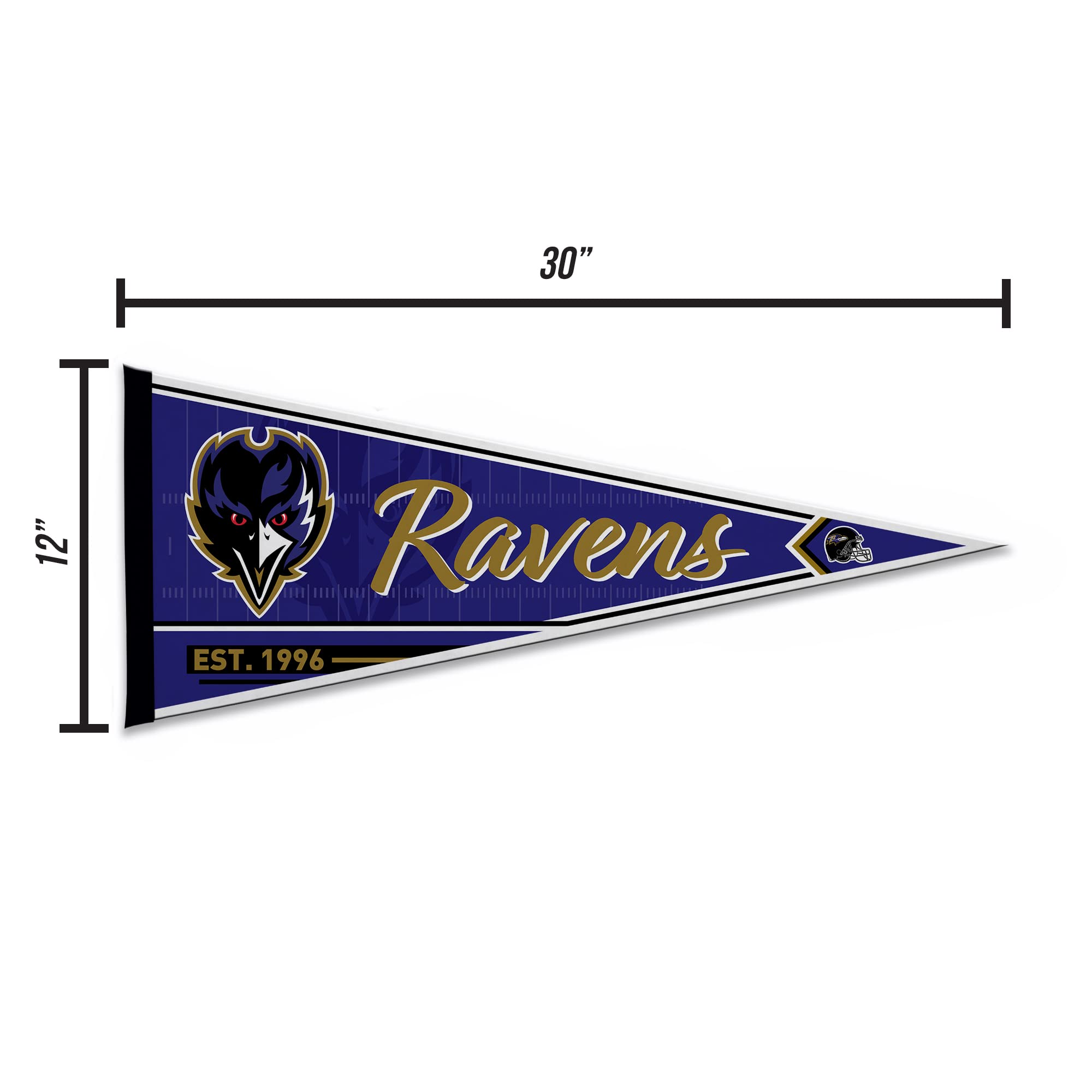 Rico Industries Nfl Football Baltimore Ravens Classic 12'' X 30'' Felt Wall D  Cor Pennant - Great For Home/Bed Room/Man Cave D
