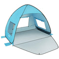 TOBTOS UPF 50+ Easy Pop Up Beach Tent 3-4 Person Sun Shelter Instant Automatic Beach Shade, Portable Sunshade with Extendable Fl