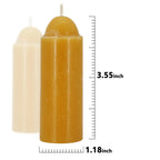 15-Hour Natural Beeswax Candles Compatible With Candle Lanterns - Smokeless Clean Long Lasting Burning For Outdoor, Camping, Eme