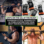 Bear Komplex 2 And 3 Hole Carbon Hand Grips For Crossfit Workouts, Pull-Ups, Weightlifting, Wod Gymnastics, Crosstraining Palm G