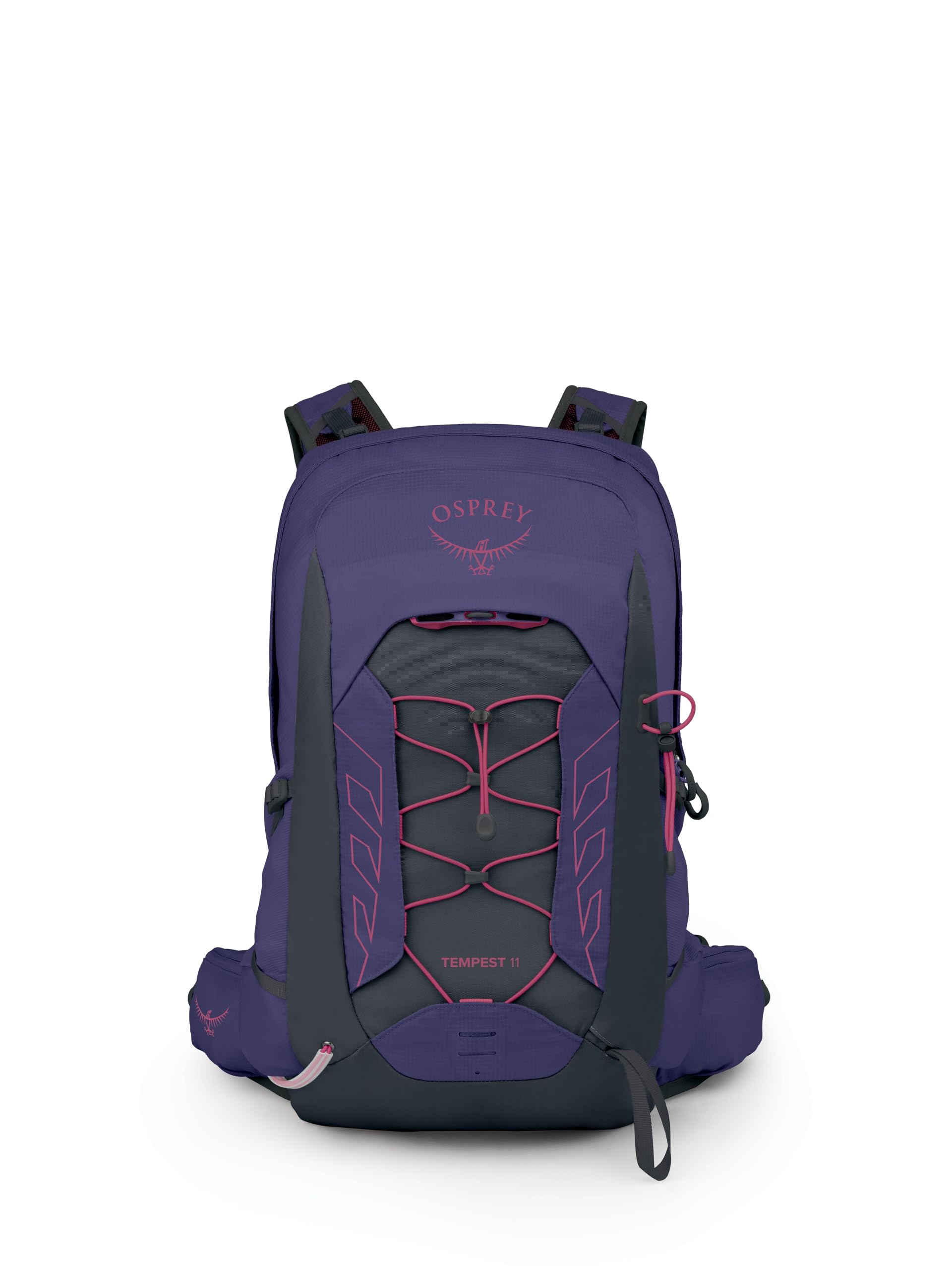 Osprey Tempest 11L Womens Lightweight Hiking Backpack - Small Daypack for Travel & Camping, Deep Fig/Hotspot Pink