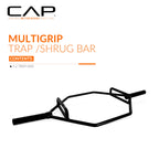 Cap Barbell Olympic Hex / Trap /Shrug /Deadlift Bar With Combo Grips, Black - New Version (Obis-89Hb)
