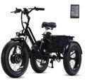 Kakigo Electric Tricycle For Adults, Peak 750W, Electric Trike, 20 X4.0 Fat Tire 3 Wheel Electric Trike, Max 20Mph,With Large Ba