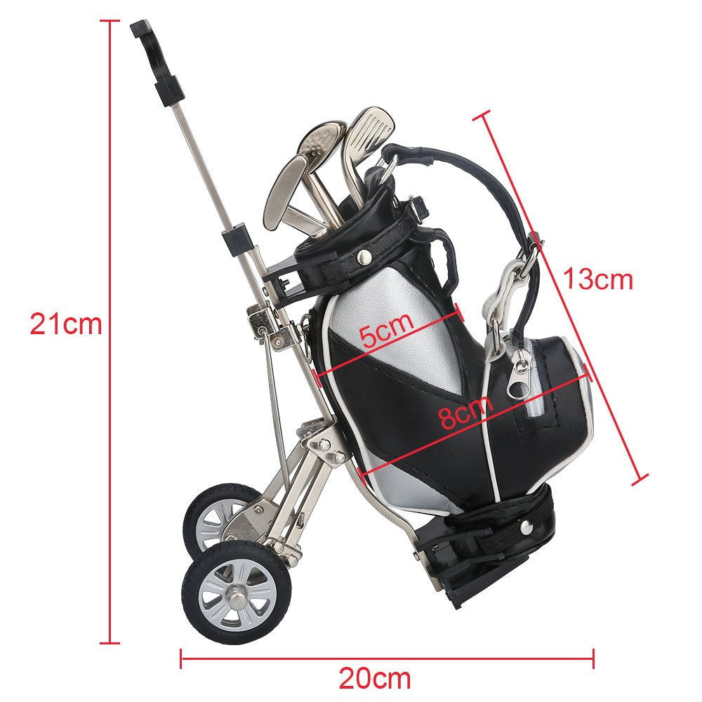 10L0L Golf Gift ,Mini Office Golf Pen Holder With 3 Sets Aluminum Alloy Golf Pens,Top Dad Gift Golf Souvenir For Golfer,Father,M