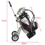10L0L Golf Gift ,Mini Office Golf Pen Holder With 3 Sets Aluminum Alloy Golf Pens,Top Dad Gift Golf Souvenir For Golfer,Father,M