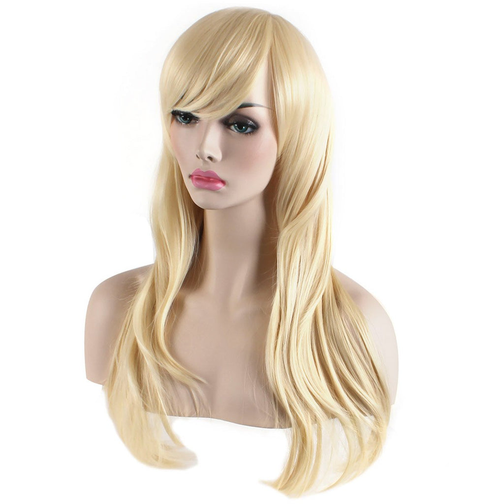 Akstore 28 70Cm Fashion Wigs Long Wavy Curly Hair Cosplay Wig  Wig Cap (Golden)