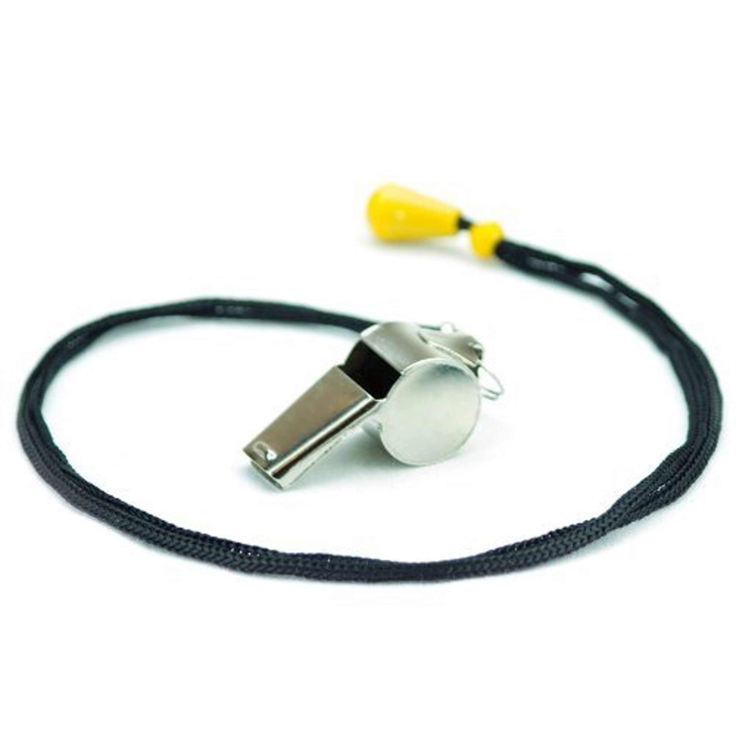 Crown Sporting Goods Scoa-001 Stainless Steel Whistle With Lanyard - Great For Coaches, Referees, And Officials By