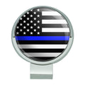 Graphics & More Thin Blue Line American Flag Golf Hat Clip With Magnetic Ball Marker
