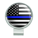 Graphics & More Thin Blue Line American Flag Golf Hat Clip With Magnetic Ball Marker